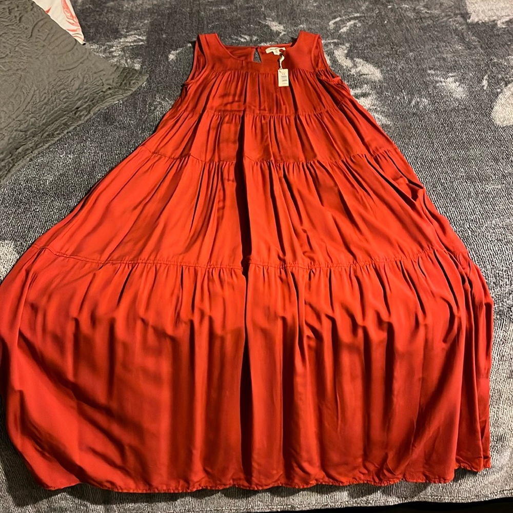 NWT Max Studio Terrcota Maxi Dress Women’s XS